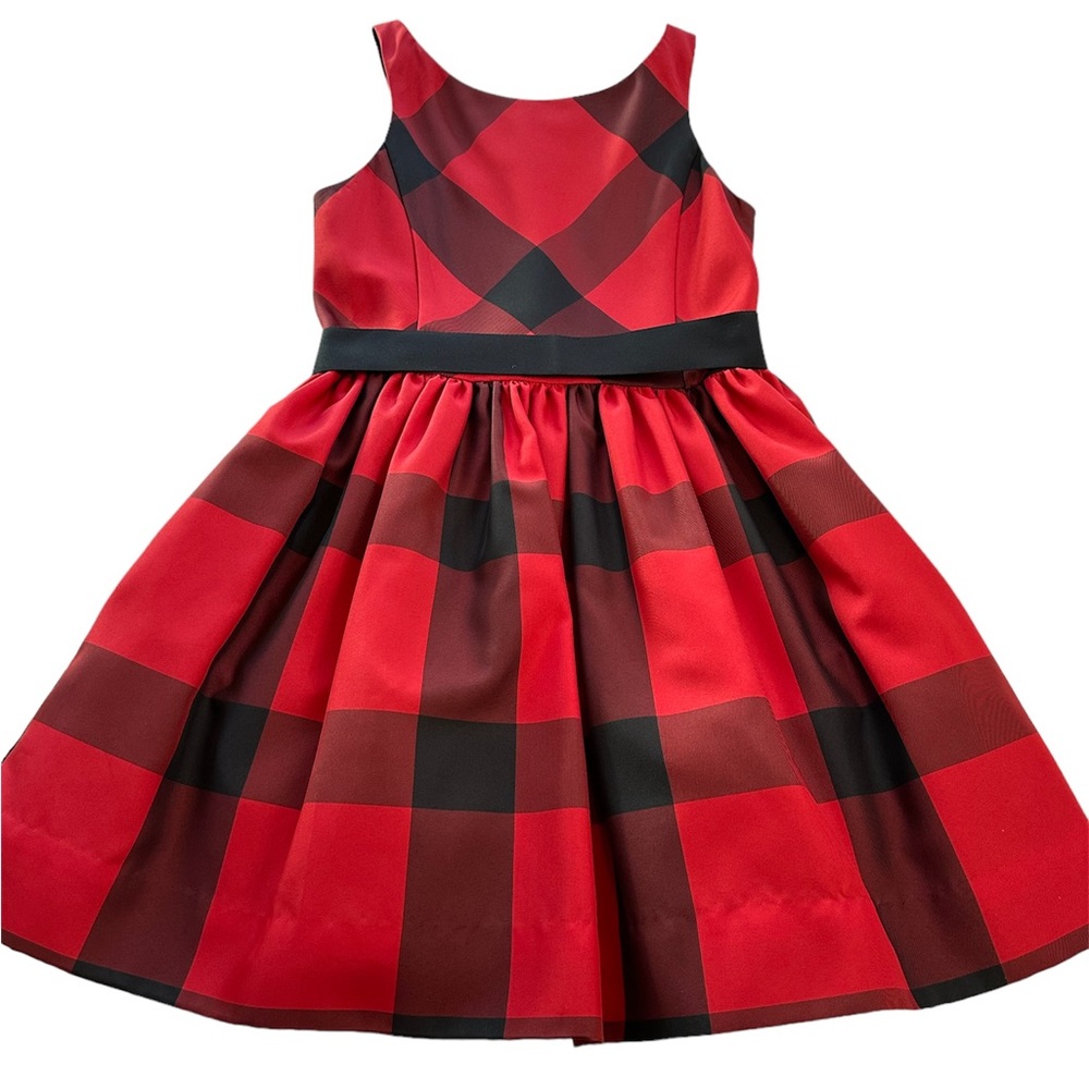 *RELISTED* Ralph Lauren Gorgeous Red and Black Plaid Dress Girls Size 8 - Picture 3 of 15